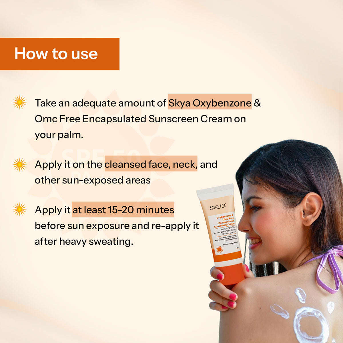 Skya Oxybenzone Sunscreen Cream
